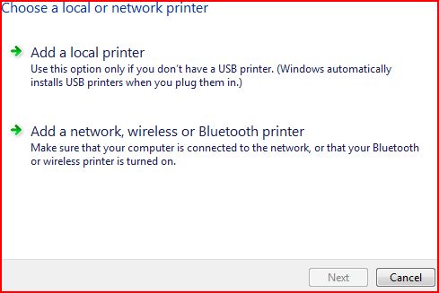 Vista Printer Networking