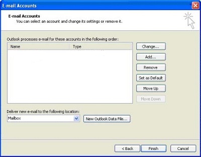comcast pop3 email settings outlook 2003